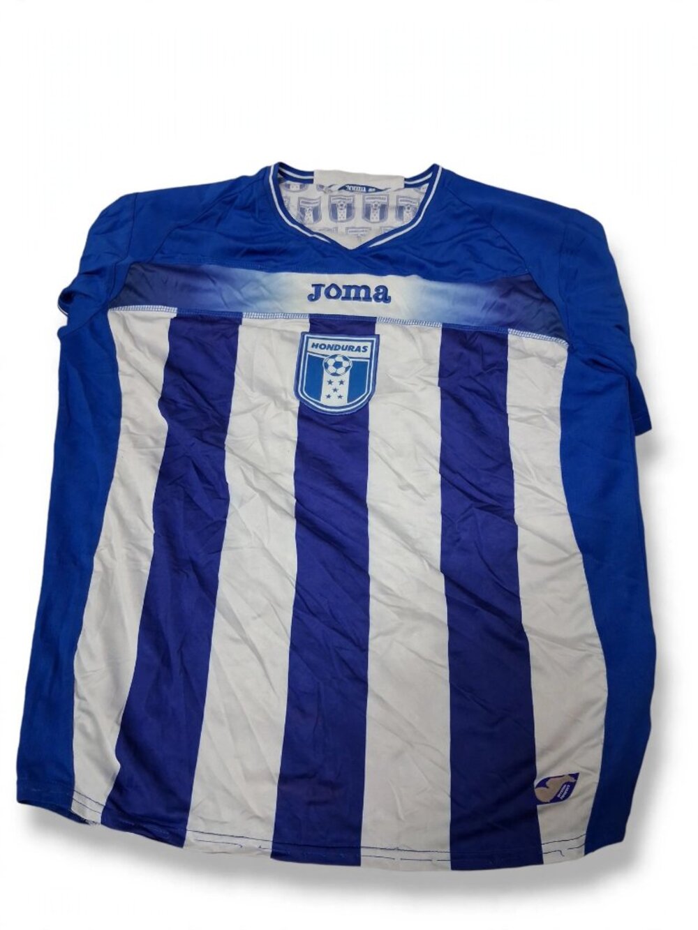 Joma Honduras Blue White Striped Soccer Jersey Size L